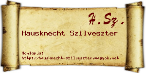Hausknecht Szilveszter névjegykártya